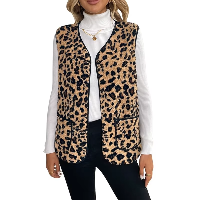 Gilet sans manches à col en v
