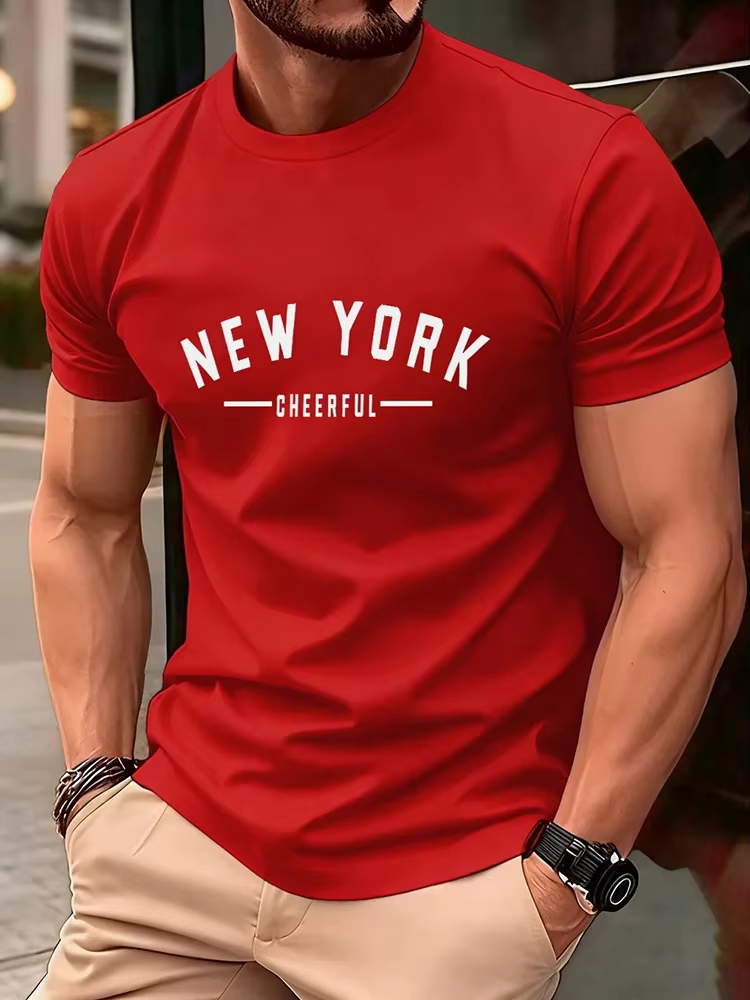 T-shirt pour homme de haute qualité 100% coton à manches courtes