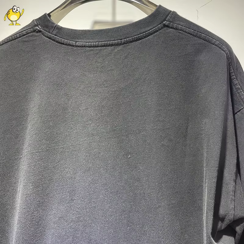 Vintage lavé RRR123 t-shirt hommes femme meilleure qualité ample Hip Hop mode classique tout-match décontracté à manches courtes