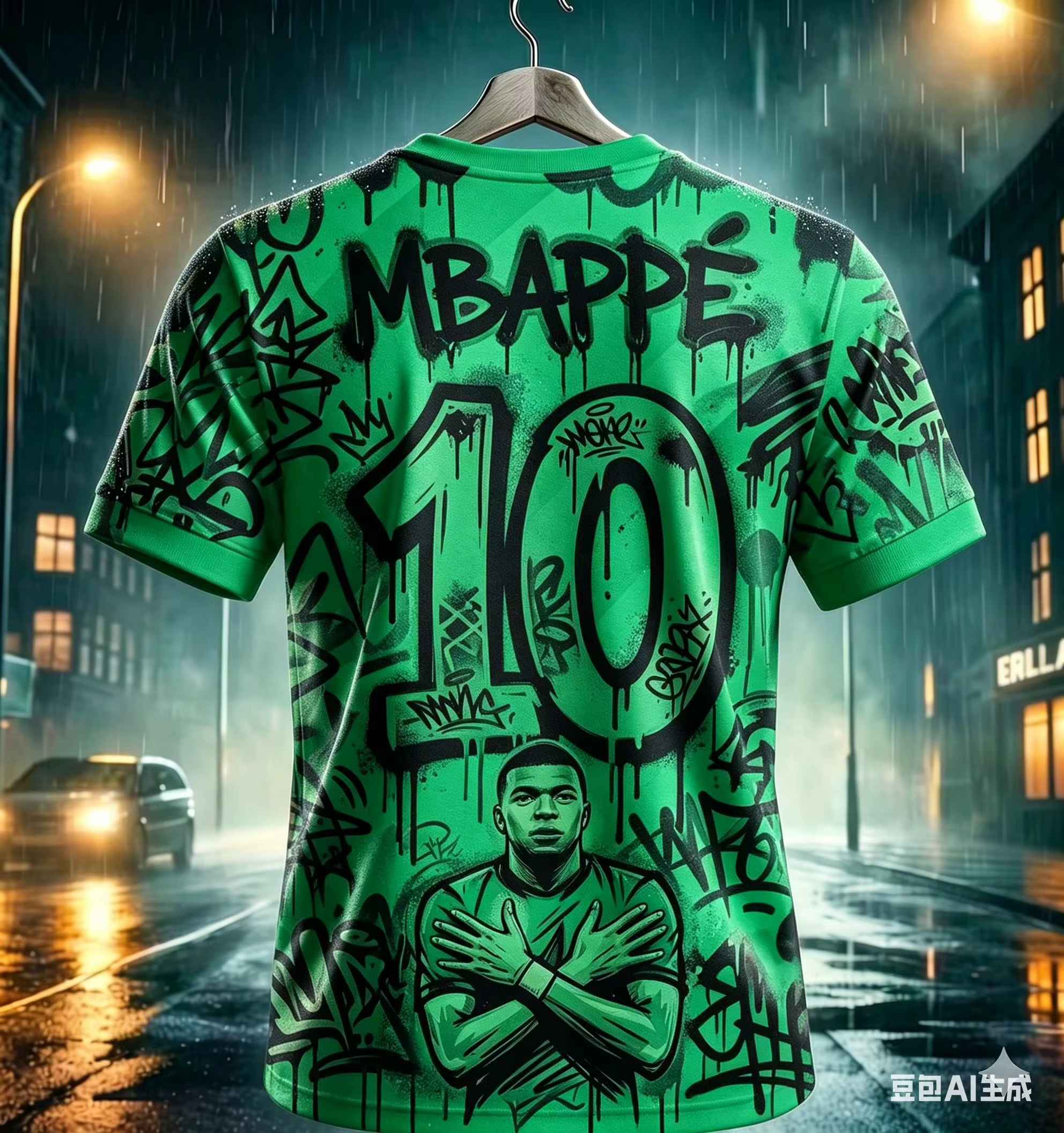 Été 2026 Mbappé # T-shirt de football graffiti pour fans