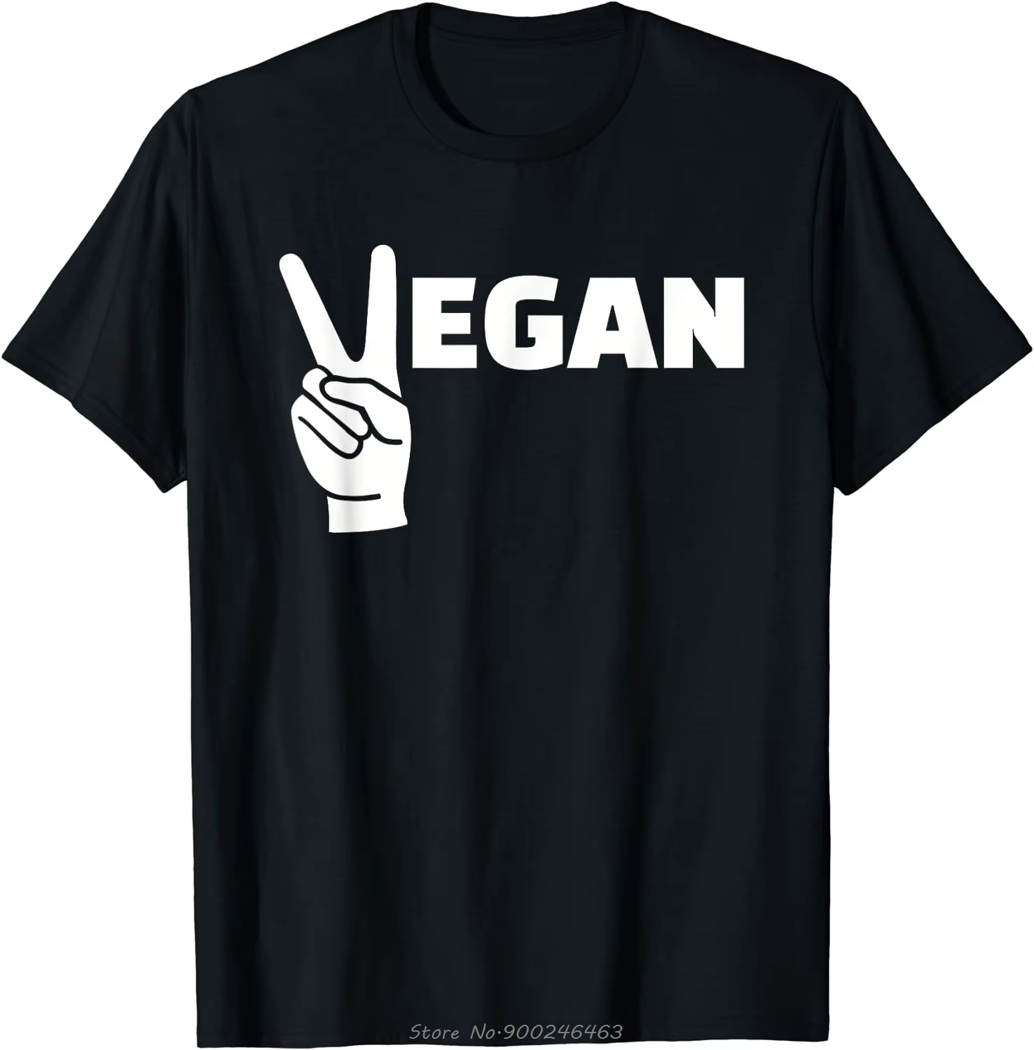 T-shirt à manches courtes en coton vintage végétalien pour hommes