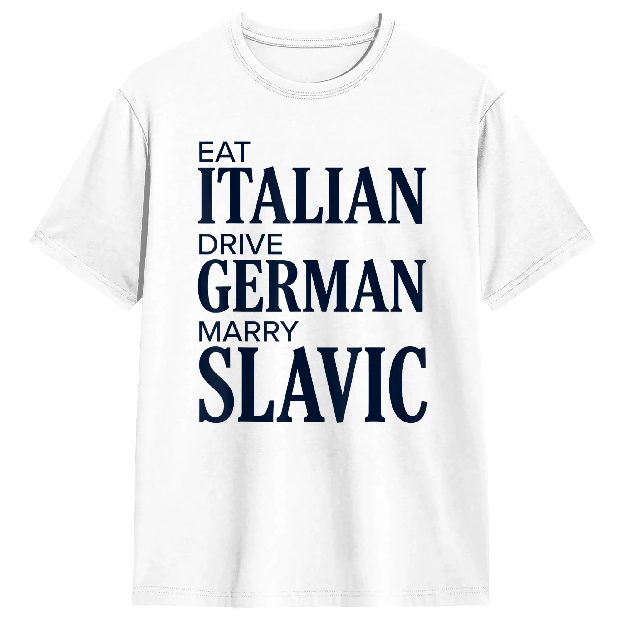 T-shirt pour hommes avec citation drôle « Manger italien