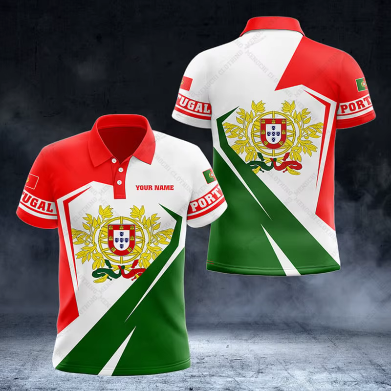 Polo personnalisé avec symbole du Portugal