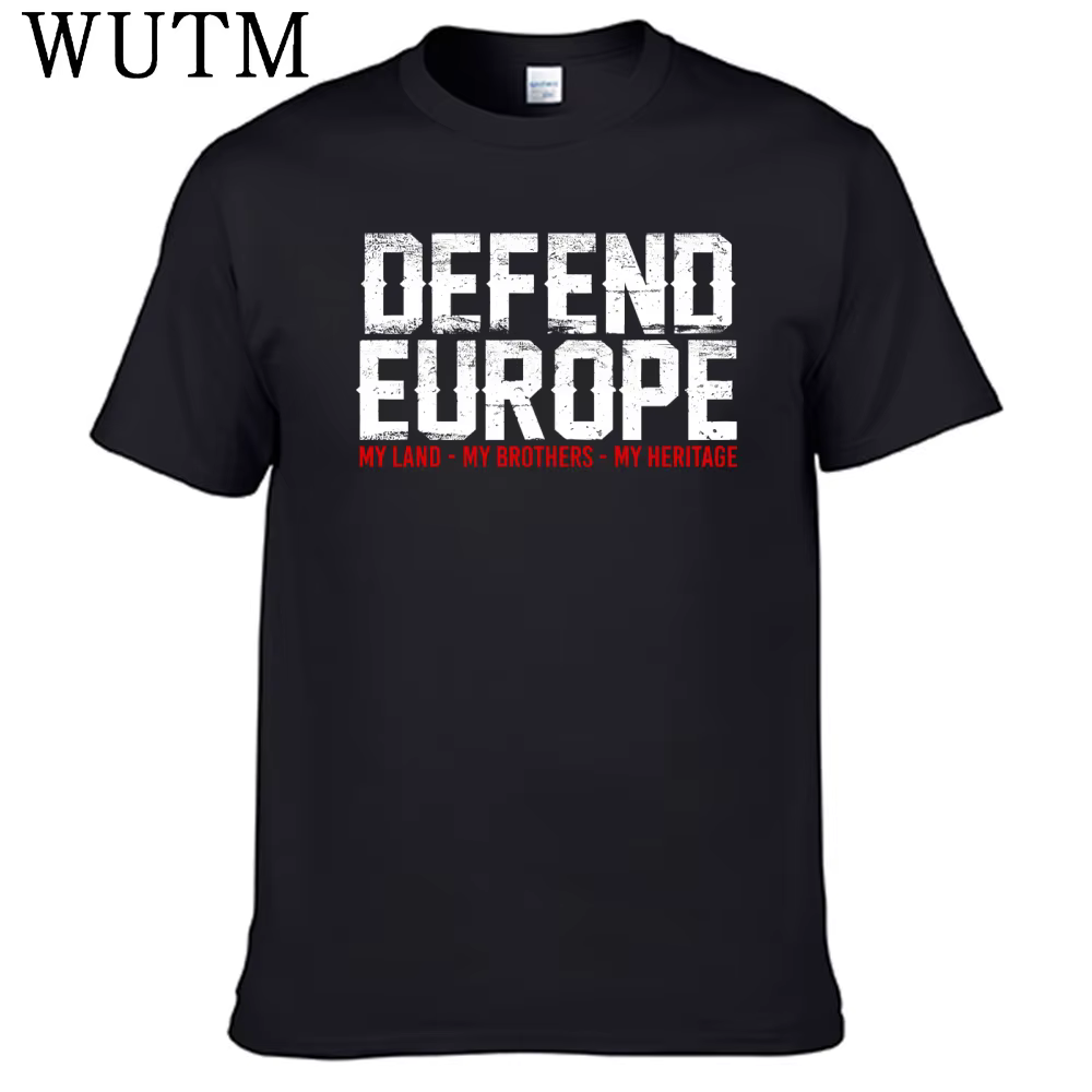Difendre l'Europe t-shirt 100% coton hommes chemise