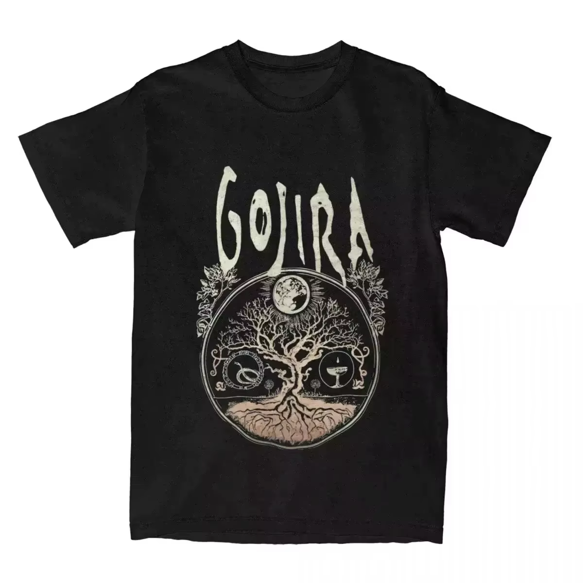 T-shirt en coton avec motif Tree of Life Gojira Band