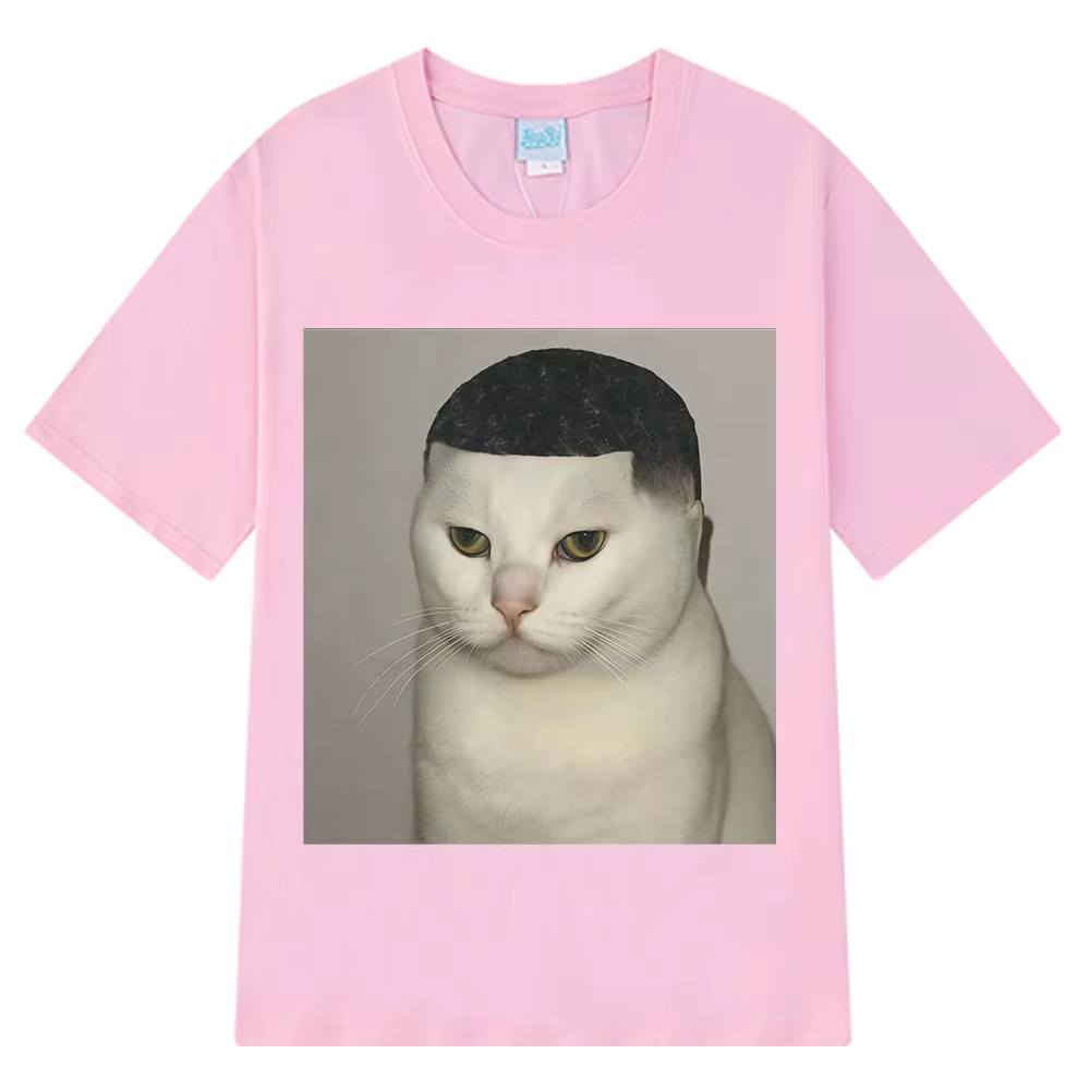 T-shirt humoristique avec motif de chat coupé à la tondeuse