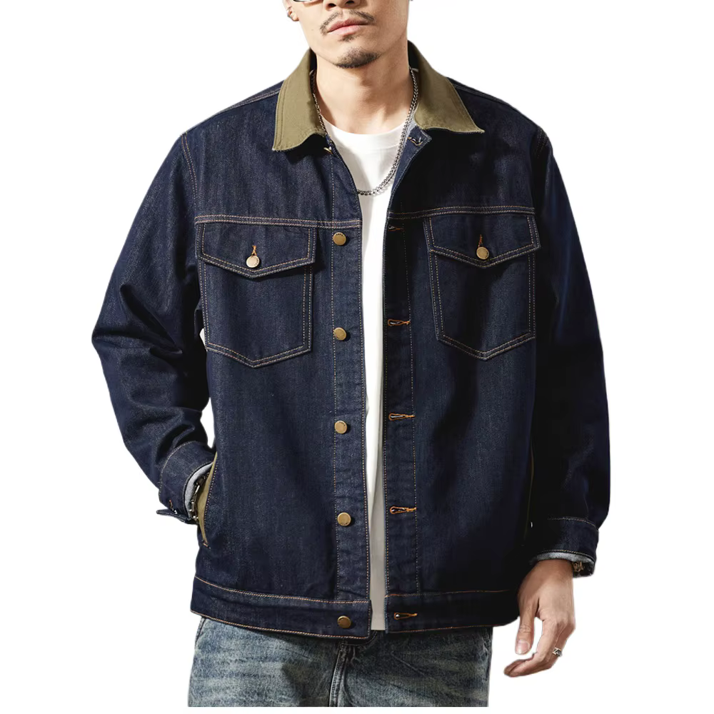 7XL 6XL grande taille veste en jean hommes mode Streetwear ample décontracté surdimensionné Denim Cargo