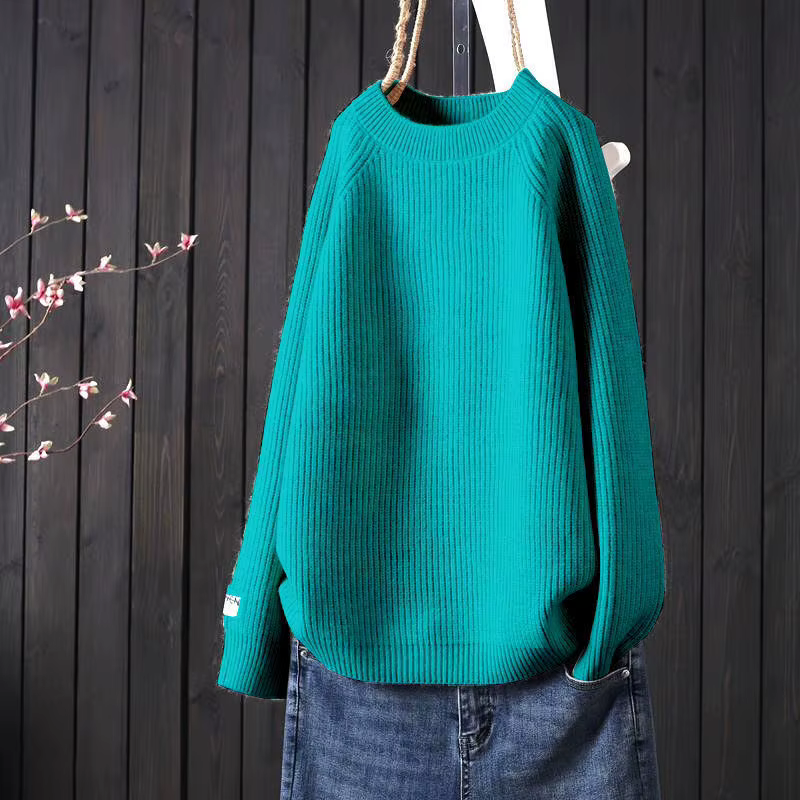 Pull en cachemire pour femmes 2025 tendance Style coréen col rond mode épais Crochet hauts vêtements