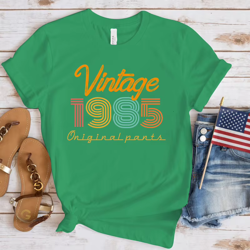 (T-shirt Premium) nouveau chaud Vintage 1985 T-Shirts mode femmes filles été