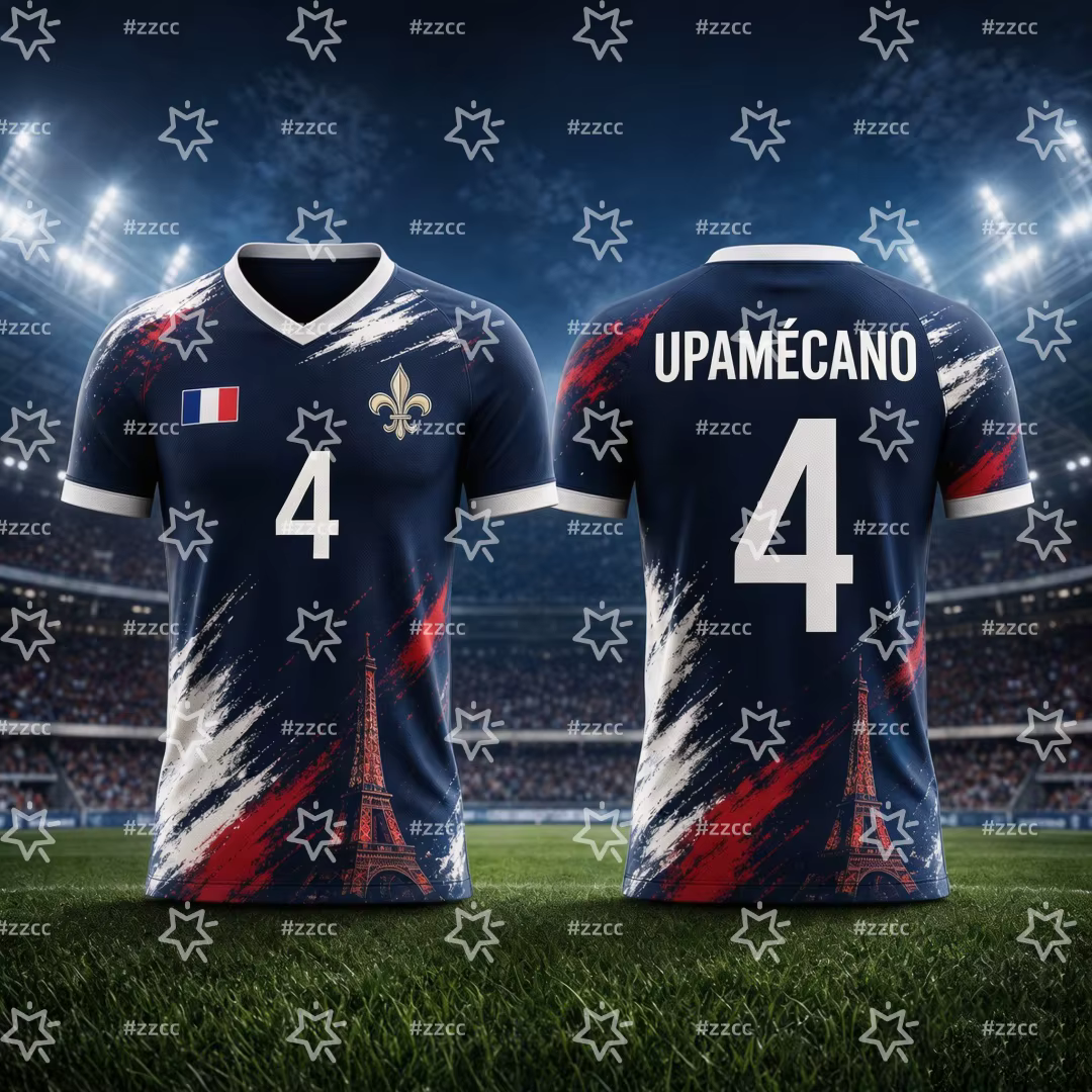Maillot de football Mbappé N°10 France 2026 – Kit Match & Entraînement – T-shirt Sportif d'été pour Homme