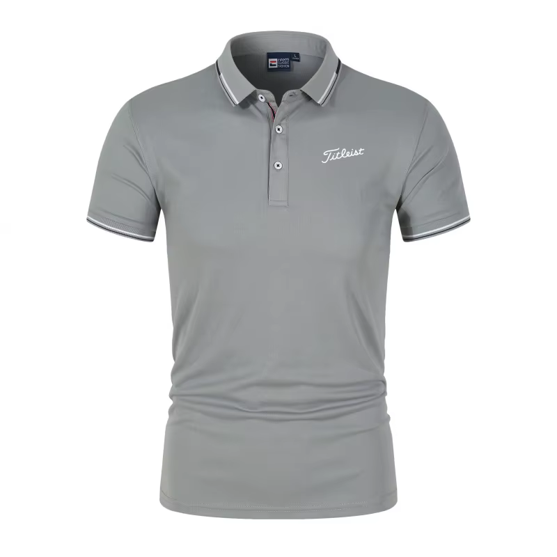 Polo décontracté uni à manches courtes pour homme 2026 – T-shirt d'été tendance