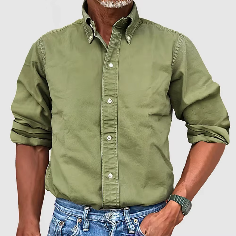 Hommes Business Workwear Bureau Blouse Printemps Été Mâle Solide Col Rabattu À Manches sulfBlouse Chemises YYCFS-F2401