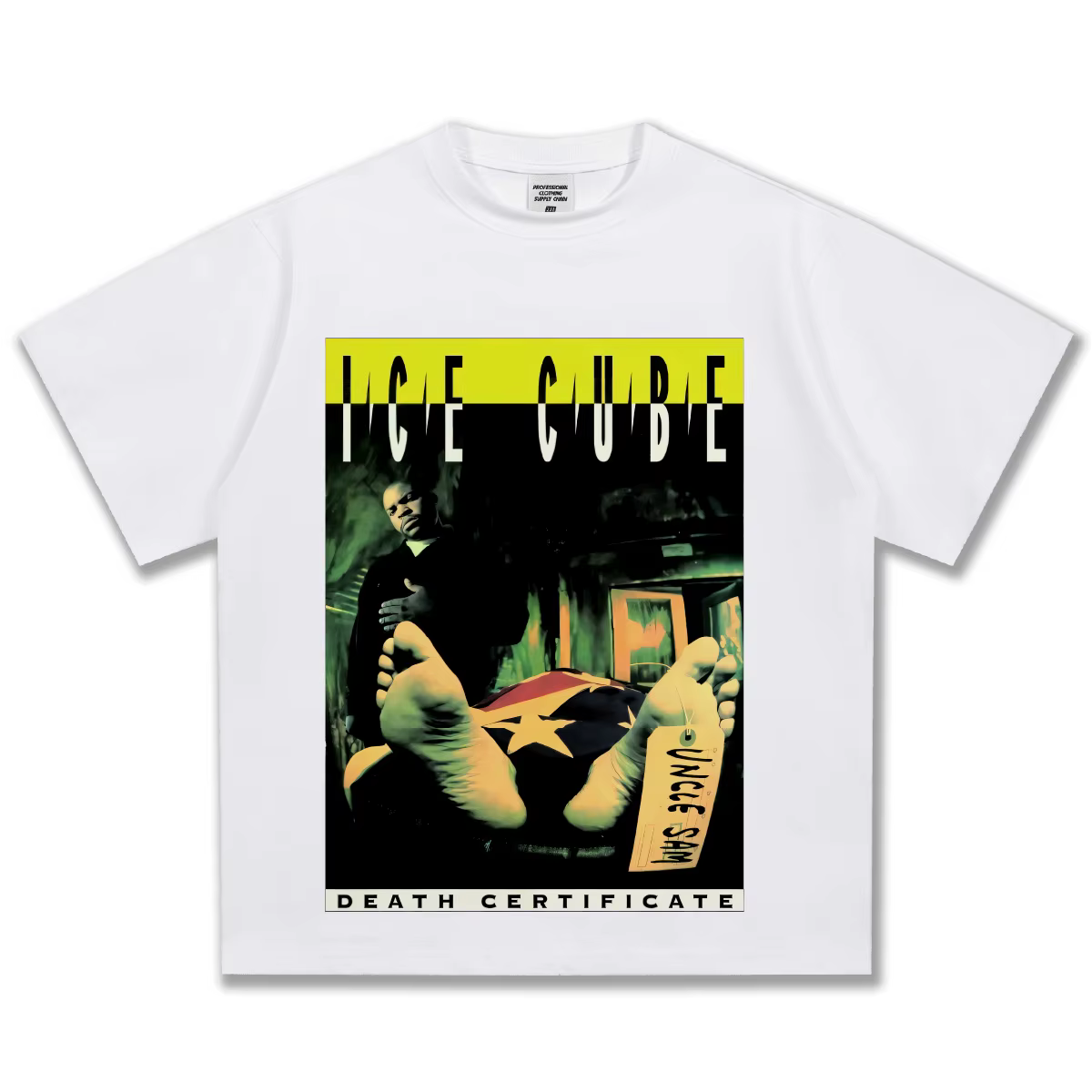 T-shirt graphique Ice Cube Death Certificate pour homme