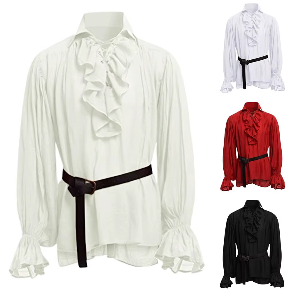 Chemise à manches longues Steampunk pour hommes