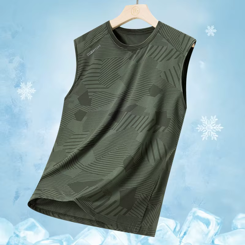 Débardeur de course camouflage pour homme – Tendance été 2026 – Respirant