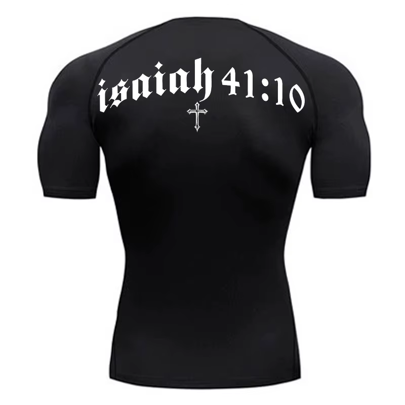 Chemise de compression graphique Bible Cross pour hommes
