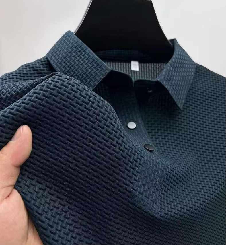 2025 nouvelle chemise POLO Cool pour hommes tenue décontracté revers boutonné couleur unie