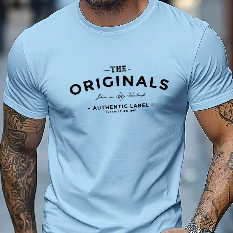 T-shirt décontracté pour hommes en pur coton