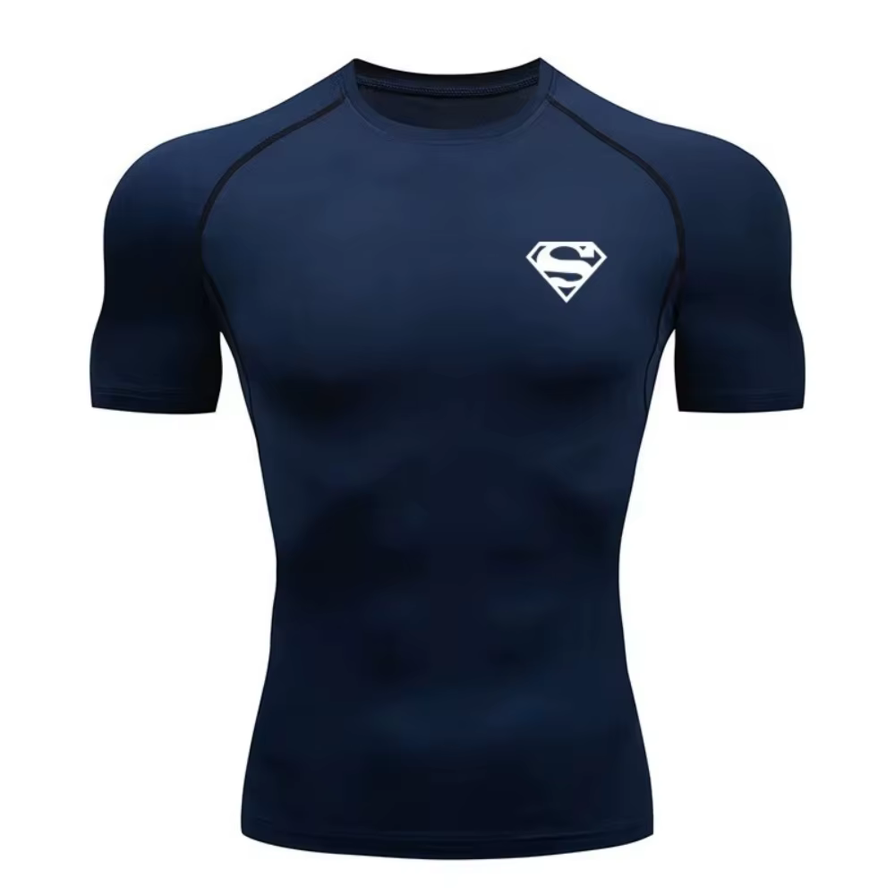 T-shirt de compression homme 2026 à manches courtes – Maillot de sport fitness