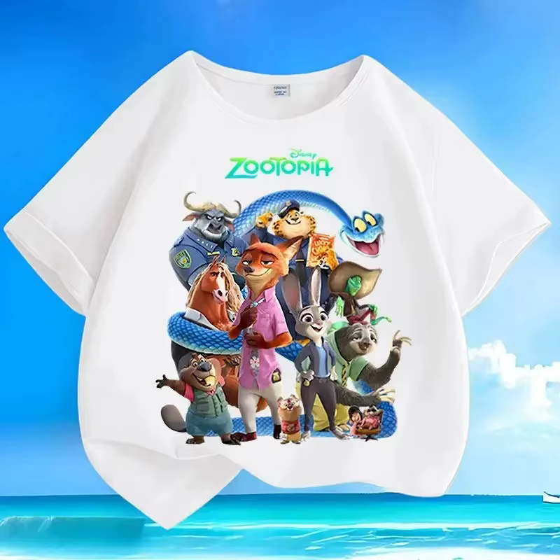 T-shirt pour enfants, design de dessin animé Zootopia