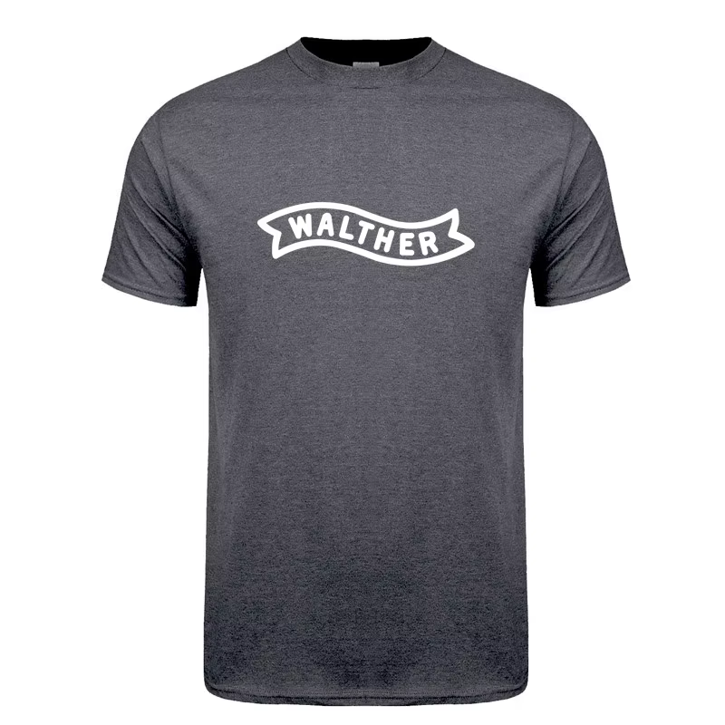 WALTHER Firearms T Shirt Hommes Cool Coton À Manches Courtes