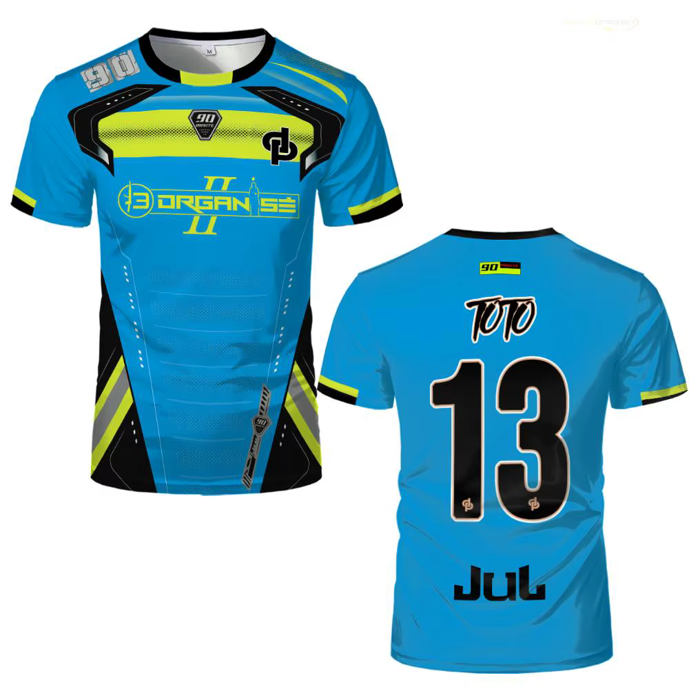 Nouveau JUL Marseille Rap maillot imprimé 13 organiser Hip Hop Football T-Shirt uniforme d'entraînement unisexe rose personnalisé Streetwear