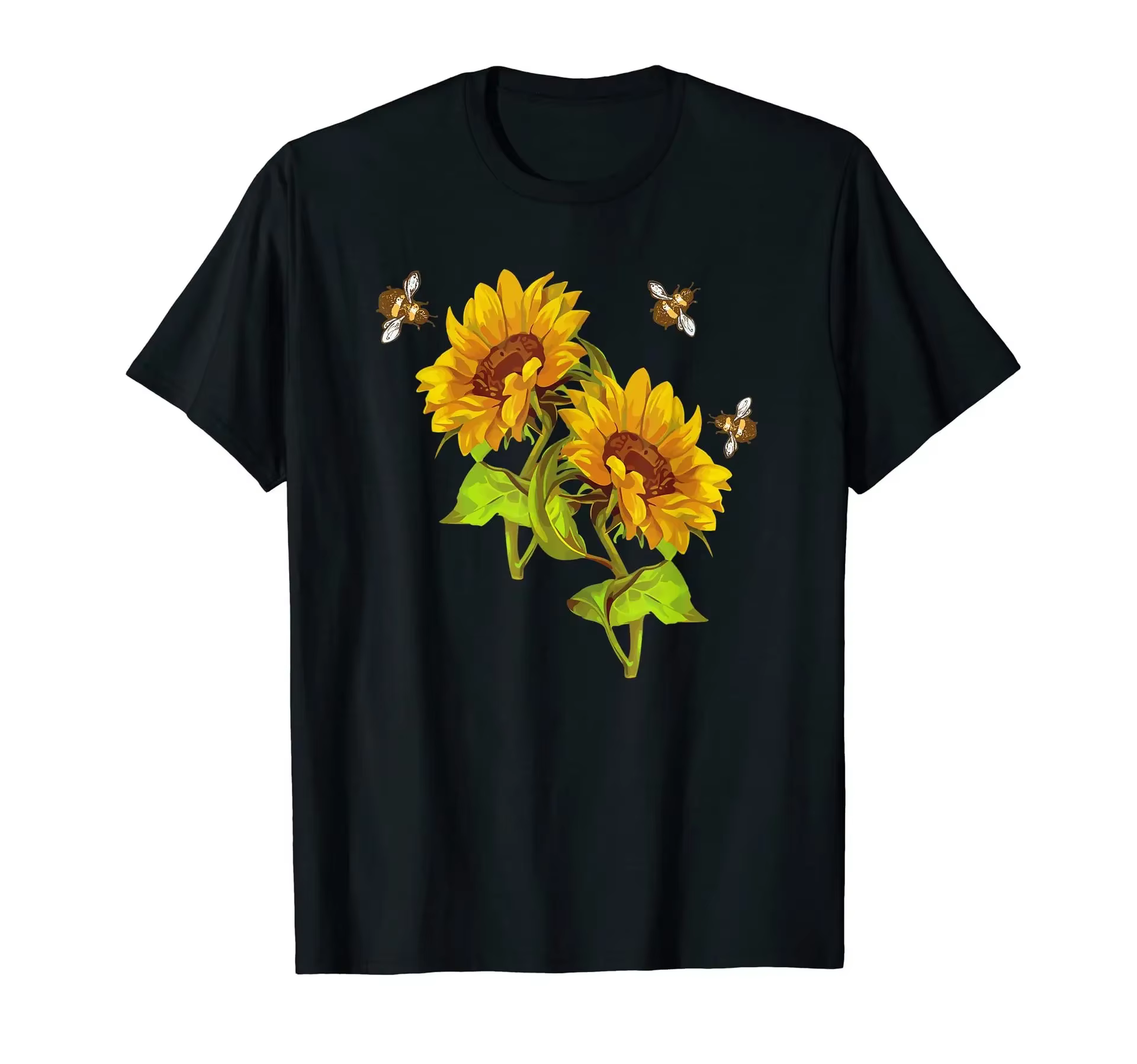 T-shirt d'été imprimé Sunflower Love
