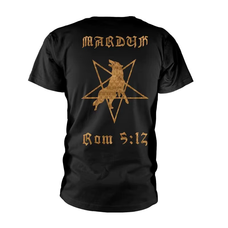 T-shirt Marduk Legion avec logo du groupe Black Metal et imprimé loup