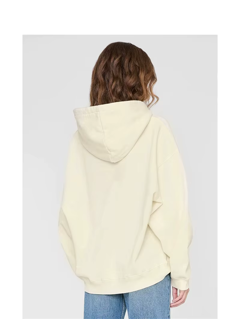 Nouveau Sweat à Capuche Femme en Coton Brodé Lettres Floquées