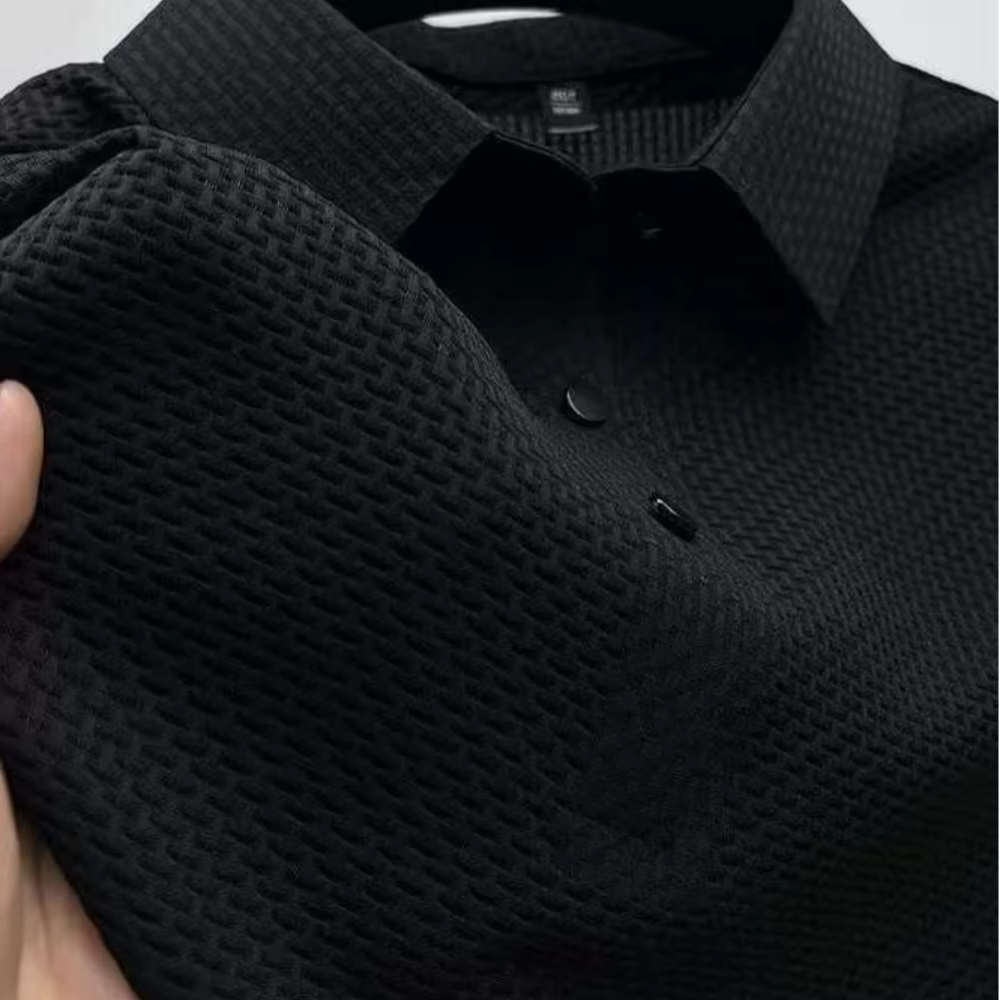 2025 nouvelle chemise POLO Cool pour hommes tenue décontracté revers boutonné couleur unie