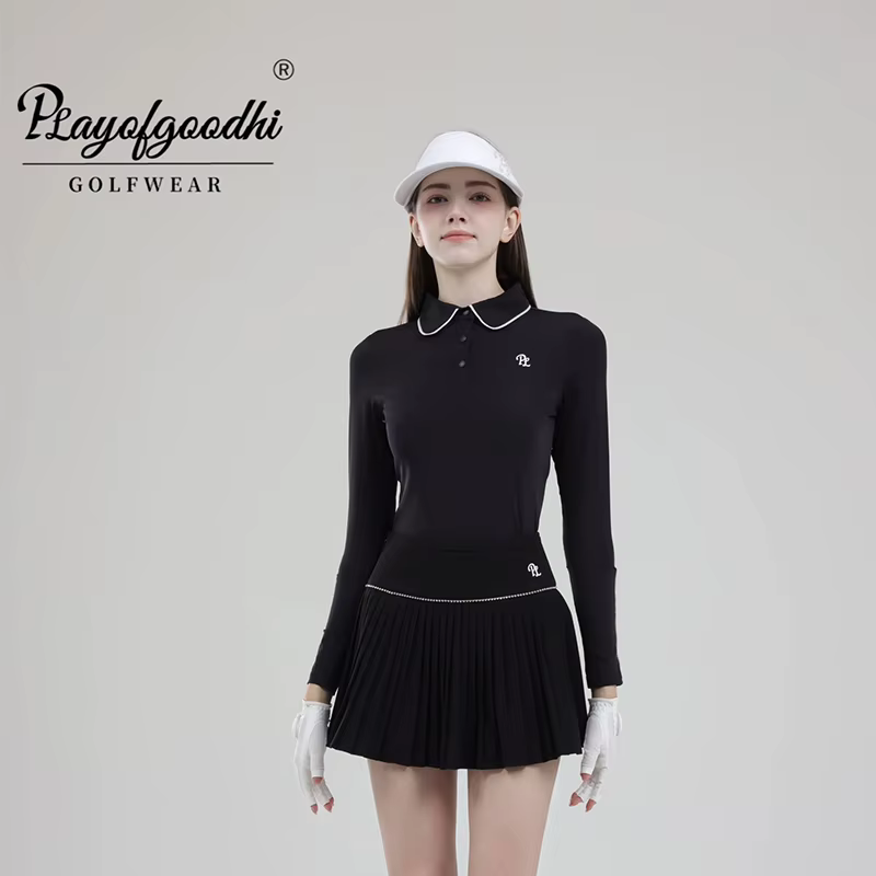 T-shirt de golf à manches longues pour femmes