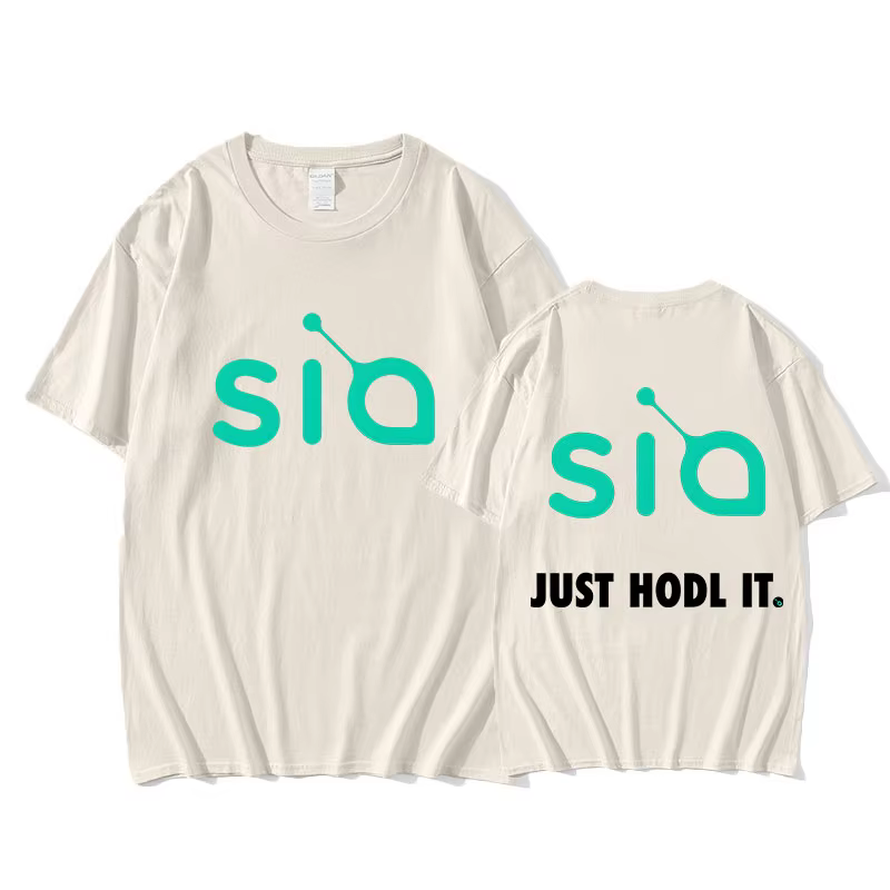 Sia Just Hodl IT T-shirt Graphic Printing Hip Hop Tee-shirt Short Sleeve