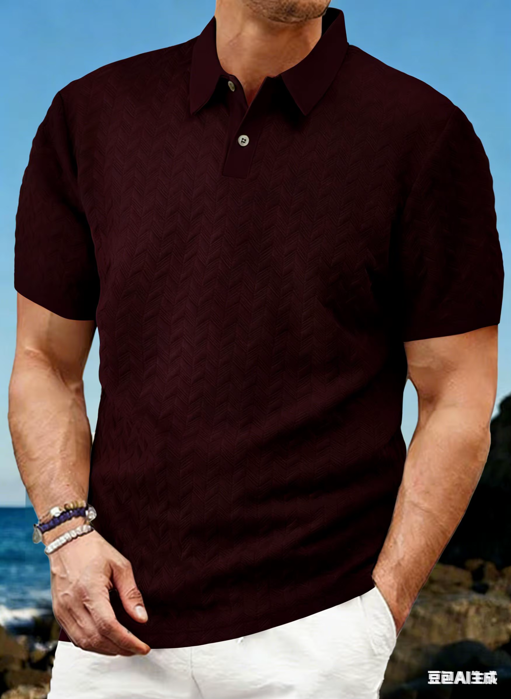 Polo pour homme, manches courtes