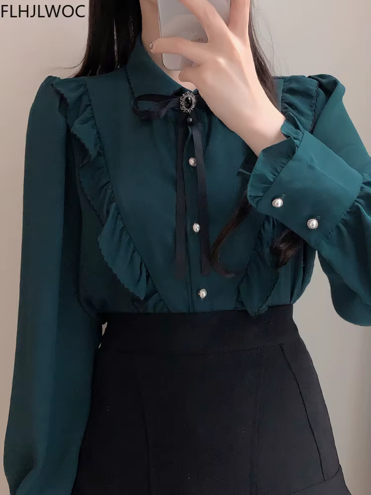 Haut vintage rétro semi-transparent pour femmes