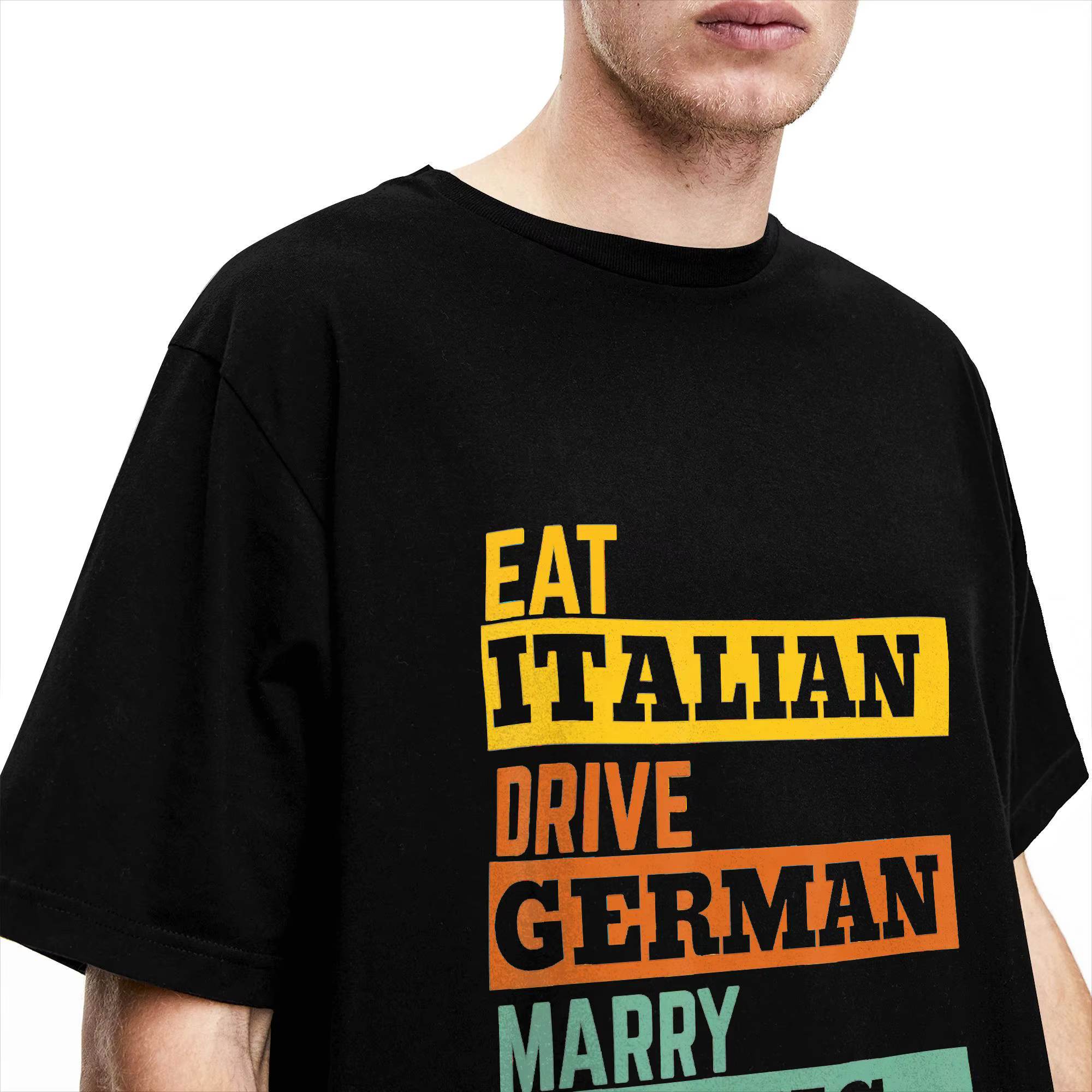T-shirts pour hommes en coton humoristique rétro