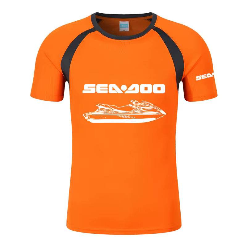 Sea Doo Seadoo Moto hommes nouveau imprimé à la mode été T-shirt coton Raglan à manches courtes col rond haut vêtements