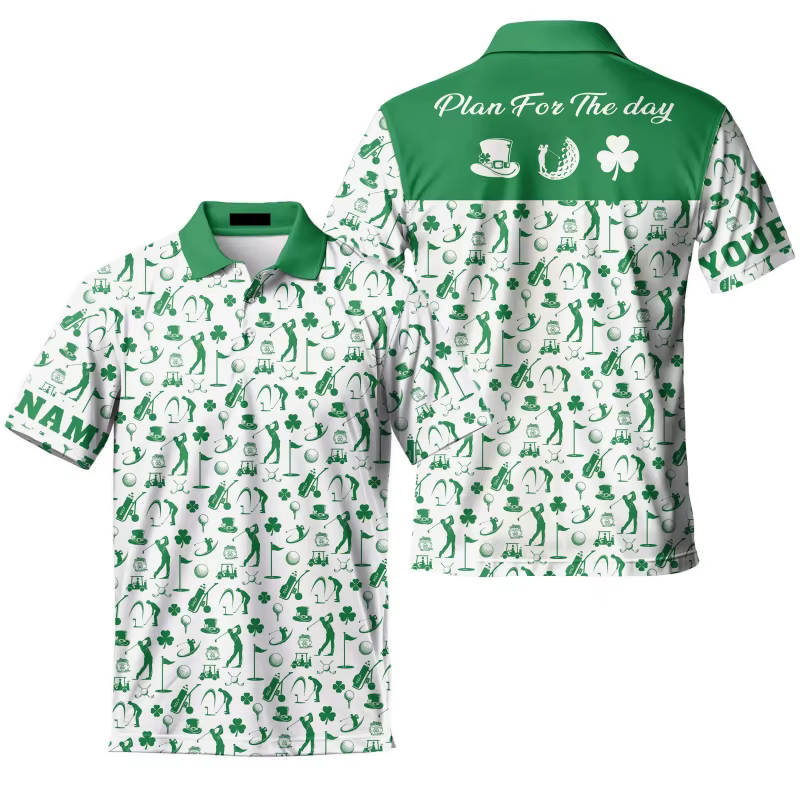 Polo à motif de la Saint-Patrick pour hommes
