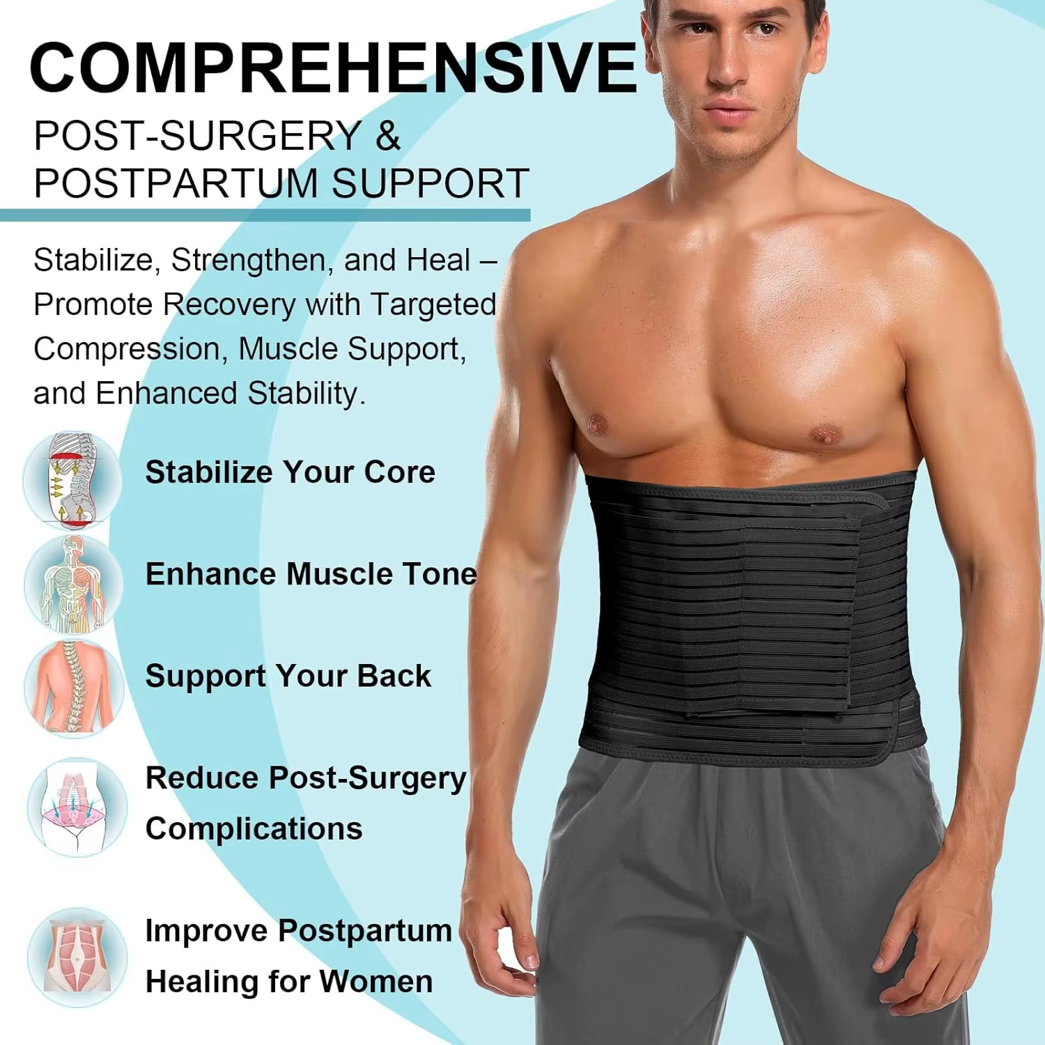 Ceinture abdominale pour hommes et femmes