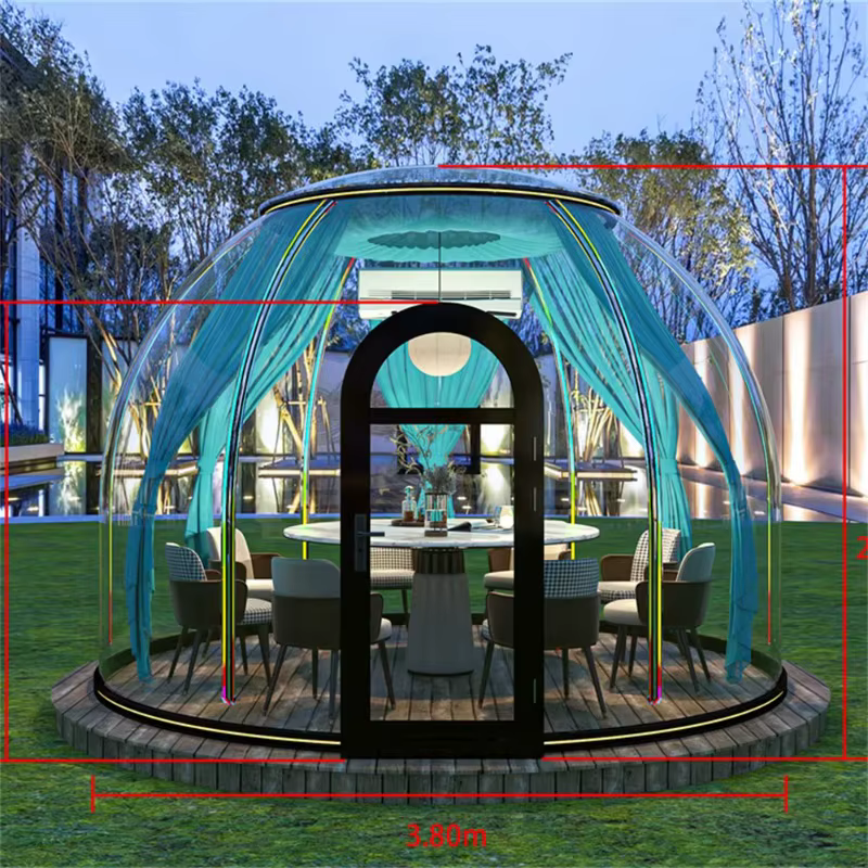 Tente transparente préfabriquée, dôme pour maison entière, hôtel de luxe