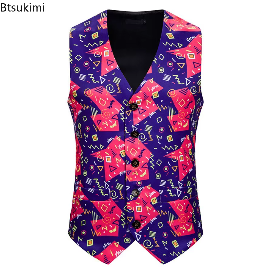 Gilet de costume imprimé en 3D pour hommes