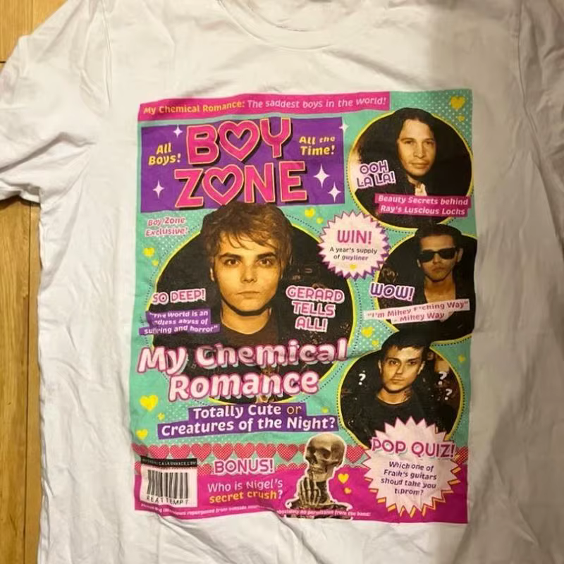 Nouveau Vtg mon Romance chimique MCR Boy Zone t-shirt Fan S 5XL