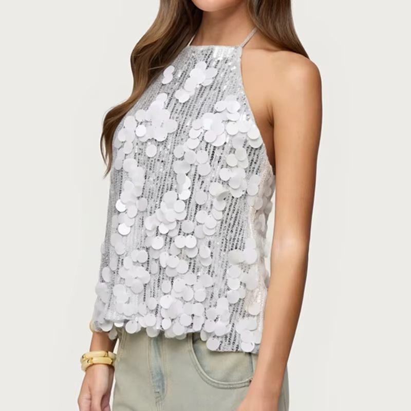 Haut à sequins pour femme