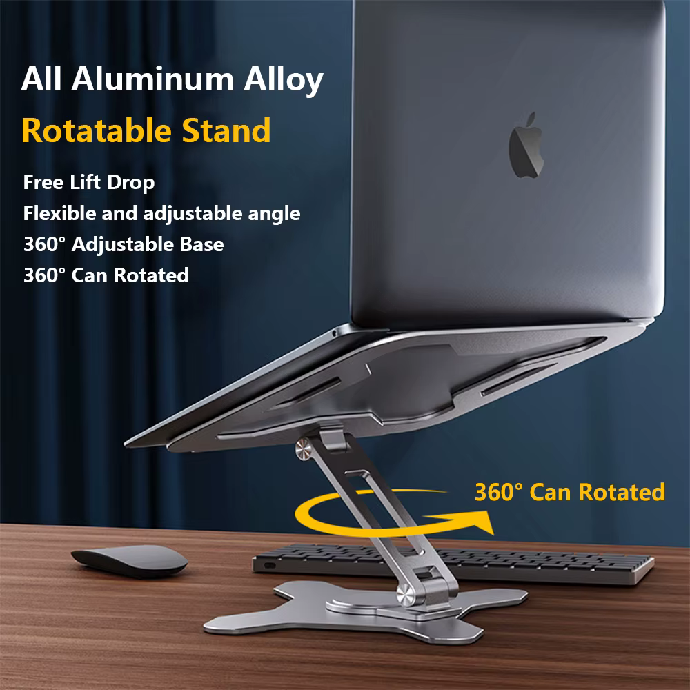 Support d'ordinateur portable pour MacBook Air Pro Dell ASUS HP Xiaomi Huawei Desk Riser 360 Rotation multi-angle