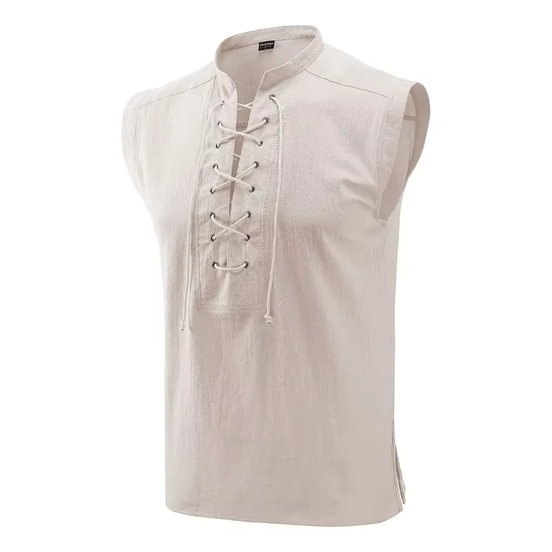 Débardeur pour homme style celtique viking steampunk, décontracté et gothique