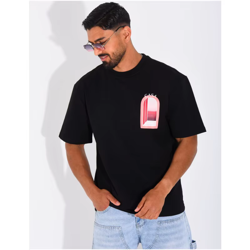 T-shirt Famille Imprimé Casablanca Fantasy Gate Tendance 2026 – Homme et Femme – Qualité Supérieure – Coupe Ample –