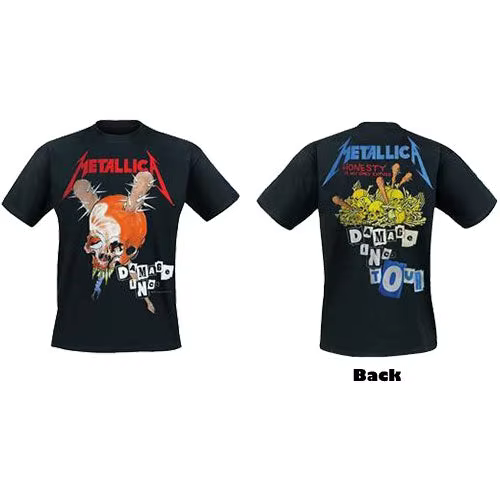 T-shirt en coton avec image de groupe Metallica