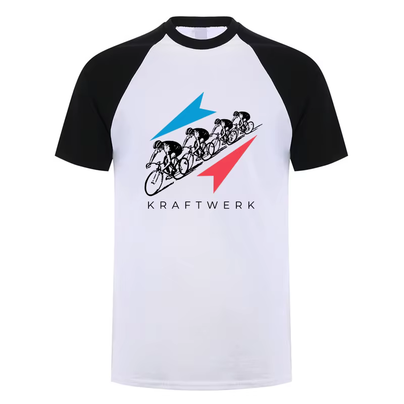 Kraftwerk T Shirt Hommes Manches Courtes Coton Économie Été Mans Cool Y-Streetwear DZ-054