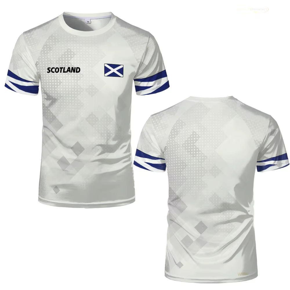 T-shirt unisexe à motif drapeau écossais pour homme