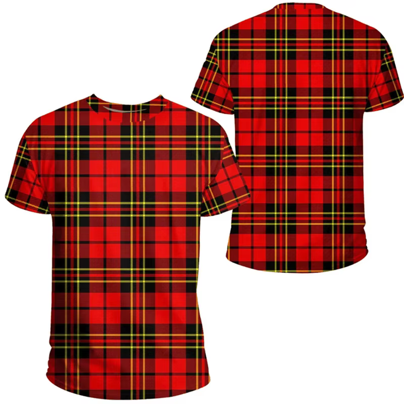 Jects Tartan T-shirt classique pour hommes femmes 03/Casual Tee Shirt à manches courtes rayé graphique à carreaux pour enfant Pop Art T Shirts