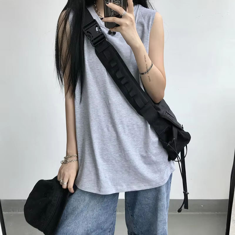 T-shirt décontracté à col rond pour femmes
